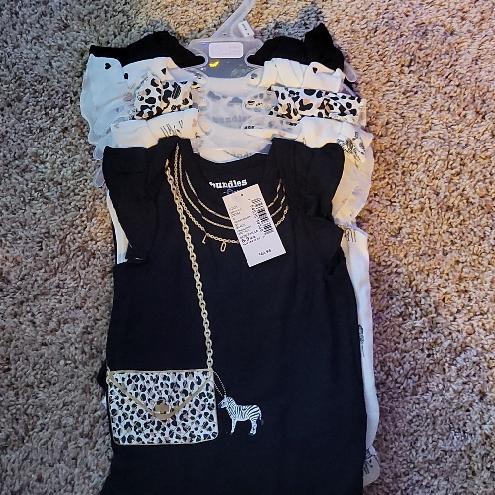 Children's Place onesie tops, size 6-9 months, set of 5